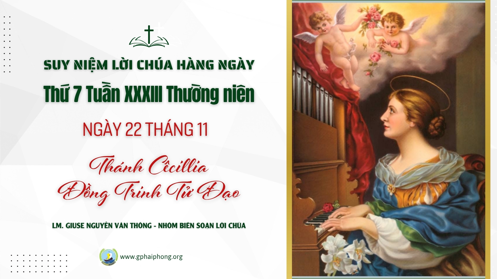 Suy Niệm Lời Chúa Hàng Ngày | Thứ Bảy Tuần XXXIII Mùa Thường Niên